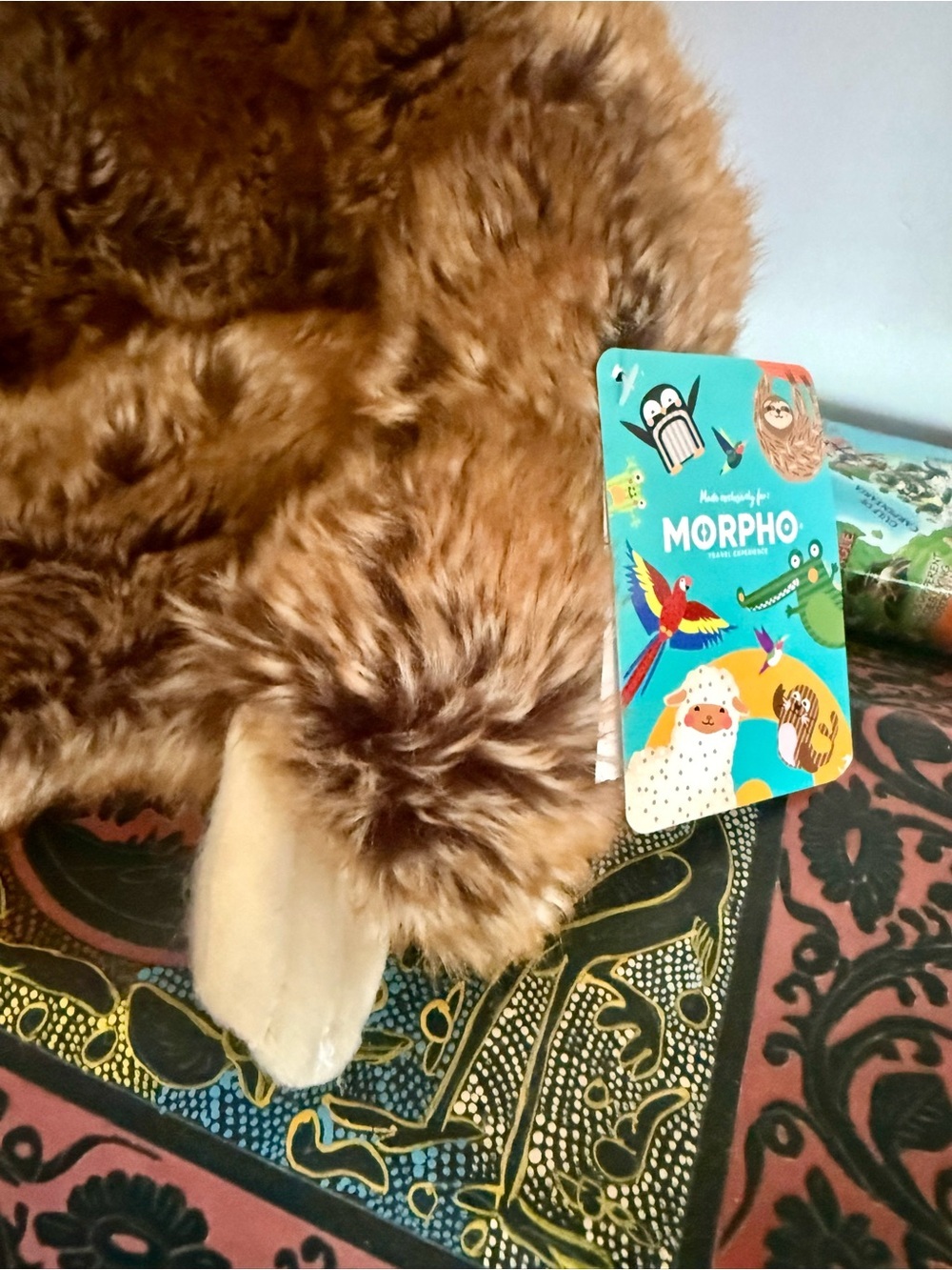 Morpho Travel Eco Toys ANTONIO THE SLOTH Plush 12" Recycled Plastic - Picture 4 of 9